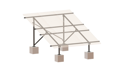 قفسه پایه زمینی پانل گالوانیزه ضد خوردگی خورشیدی فولادی بدون قاب