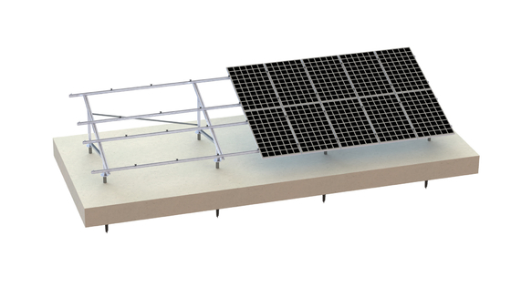 سیستم های فتوولتائیک PV ساختار نصب خورشیدی 88m/S از آلومینیوم زمین بتن