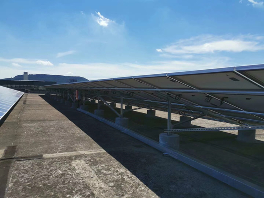 سیستم های نصب خورشیدی بالاست شده HDG استیل قفسه بندی سقف تخت فتوولتائیک