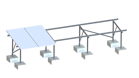 سیستم نصب خورشیدی سقف تخت بدون قاب آلومینیومی، سیستم نصب بالاست تجاری