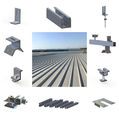 براکت های پانل خورشیدی سقف فلزی بدون قاب 88M/S 1.5KN/M2 موجدار