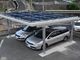 پانل خورشیدی فتوولتائیک 4 ستونی سیستم پارکینگ آلومینیومی کابین