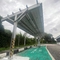 قایق پانل خورشیدی آلومینیومی تک ستون، سایبان خورشیدی زمین تخت